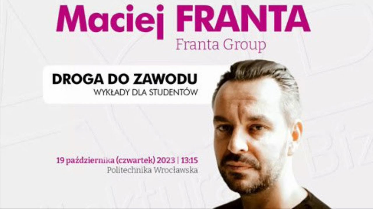 Wykład autorski A&B: DROGA DO ZAWODU (arch. Maciej Franta)