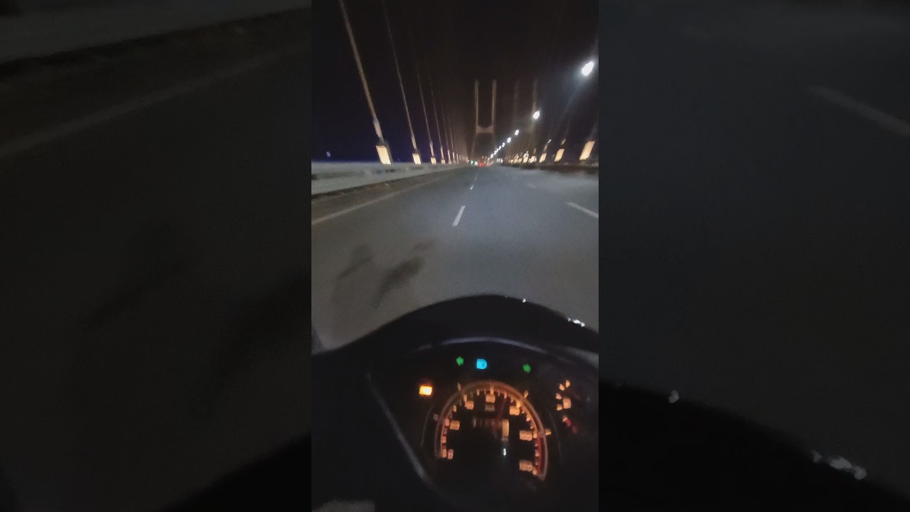 Zuari bridge NH 66 Goa at night