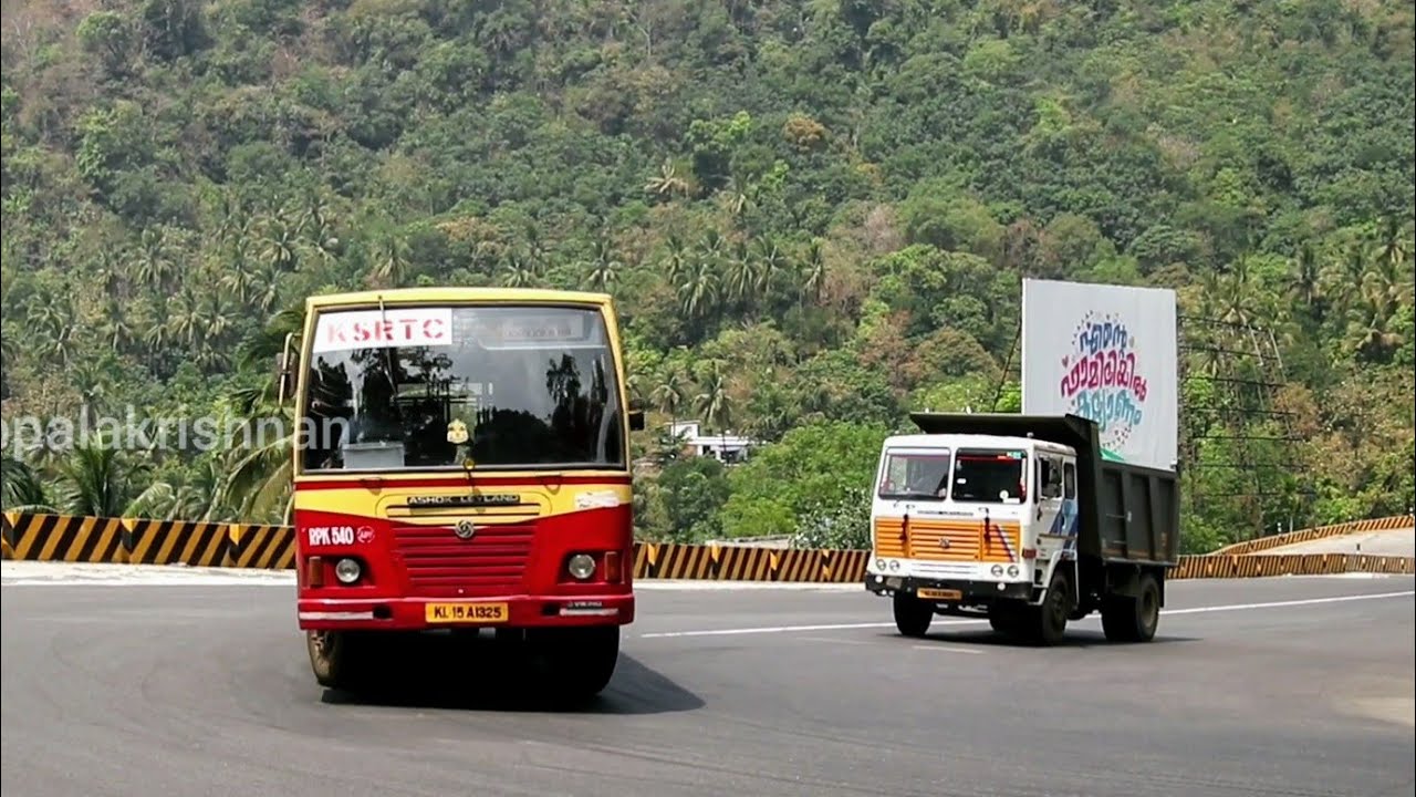 KSRTC Mass Driving in Wayanad Churam Thamarassery Ghats. Superb Overtakes Leyland HD