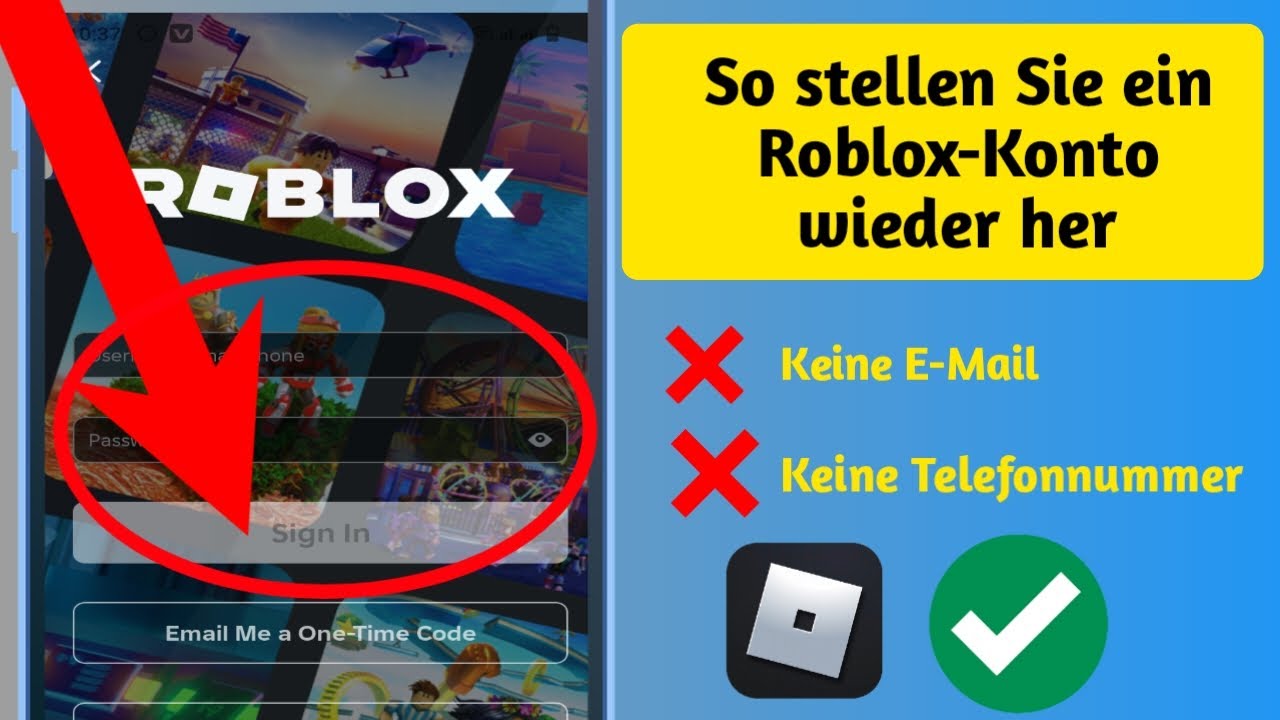 So stellen Sie ein Roblox-Konto ohne E-Mail oder Telefonnummer wieder her (2024) |