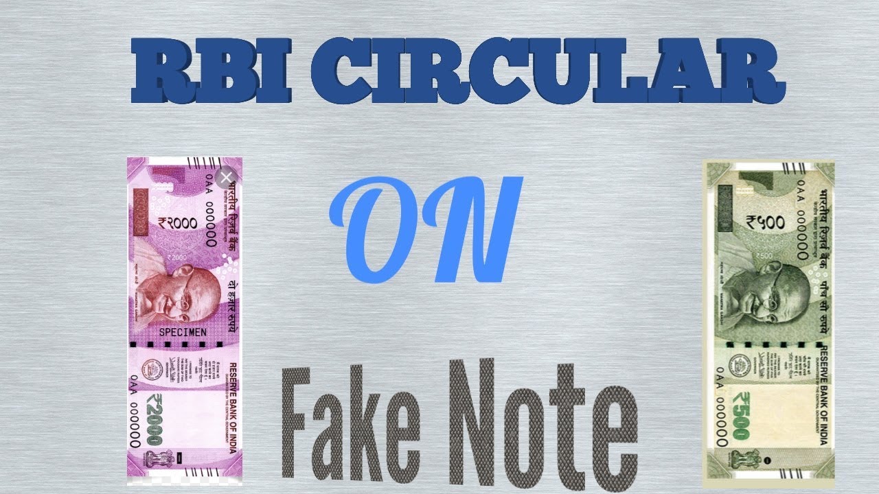 RBI Master Circular on Fake Note