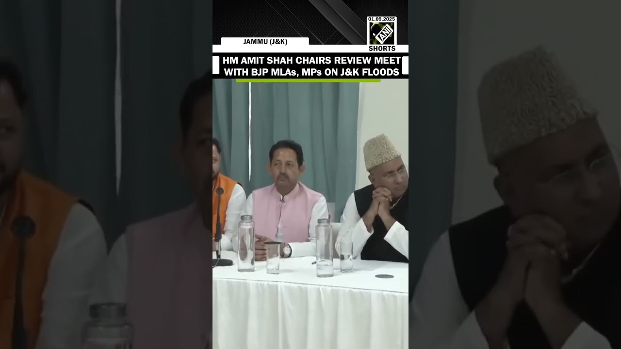 Union Home Minister Amit Shah holds review meeting on J&K floods with BJP MLAs, MPs