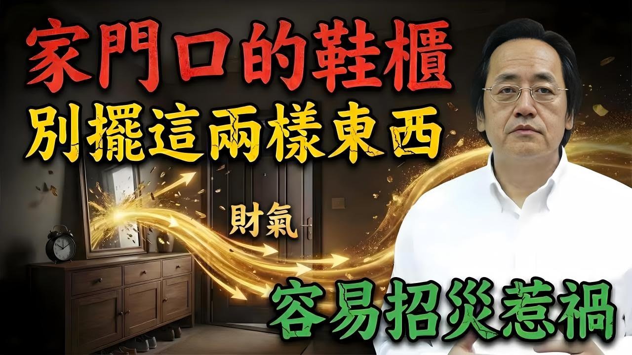 倪海廈：進門見鞋櫃，千萬別擺這 2 樣東西！犯了「開門見煞」的大忌，擋財又招災！#倪海廈 #倪海厦 #改運 #招財 #鞋櫃風水 #開門見煞 #玄關佈局 #鏡子禁忌 #神像擺放#中醫養生