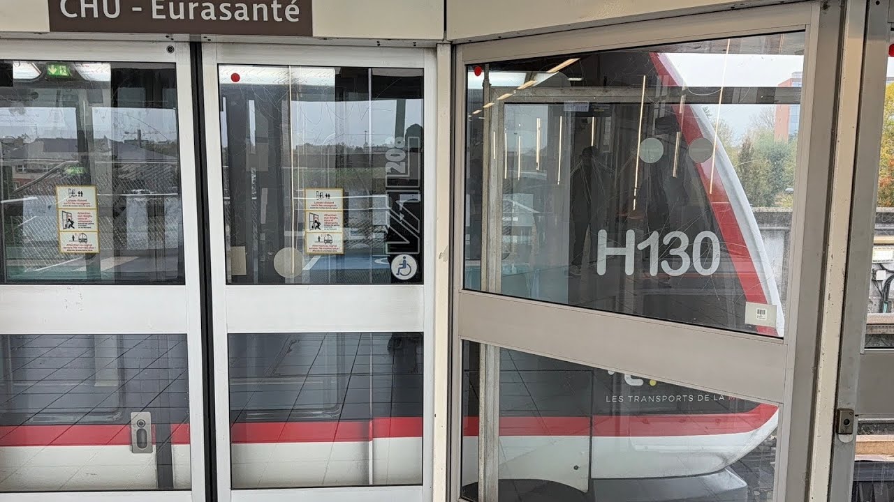 (MÉTRO VAL 208) Trajet Complet Entre 4 Cantons Stade Pierre Mauroy Et CHU Eurasanté Rame HP 130