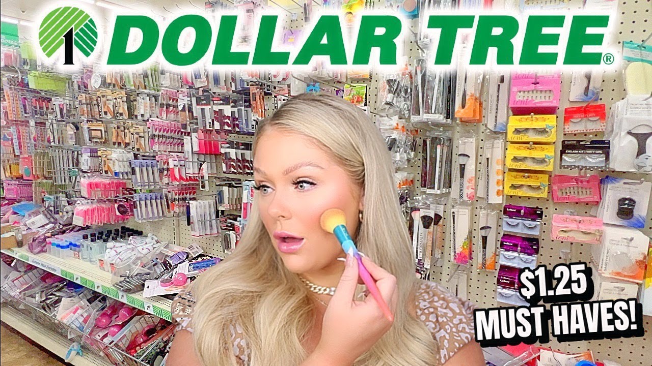 FULL FACE OF DOLLAR TREE MAKEUP | $1.25 MAKEUP YOU NEED 🤩  KELLY STRACK