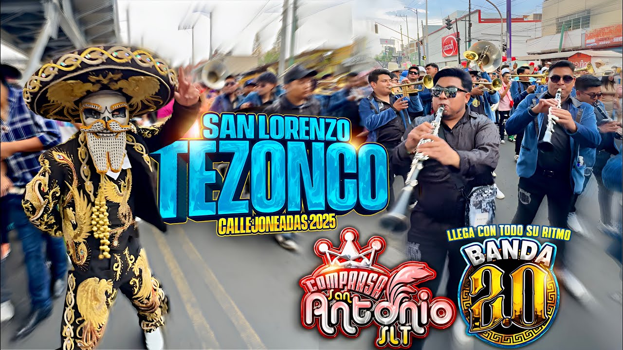 Callejoneadas De San Lorenzo Tezonco 2025 | Comparsa San Antonio SLT | Banda 2.0