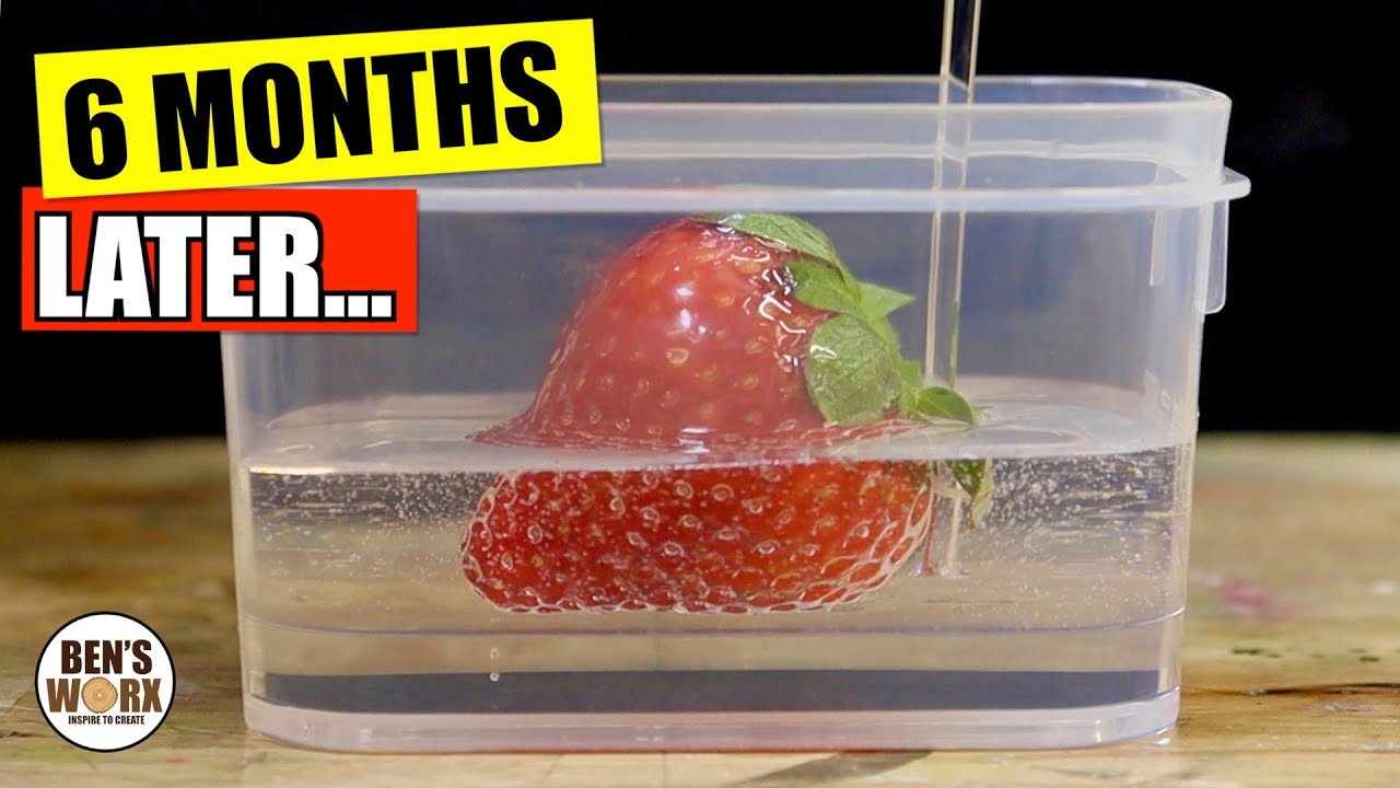 STRAWBERRY 🍓 AND GRAPE after 6 MONTHS in Epoxy Resin / Are they Rotten ?