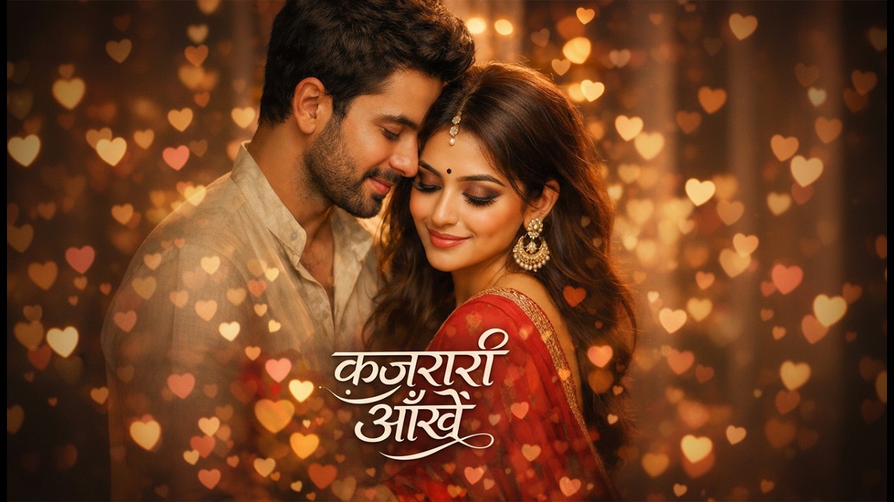 Kajarari Aankhe – Beautiful Romantic Hindi Love Image 💕