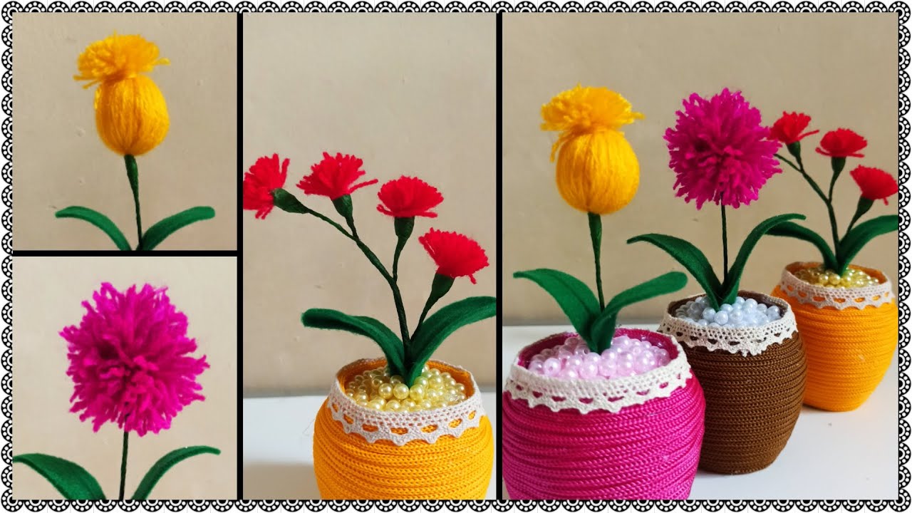 Kreasi dari Tali Kur dan Benang Wol untuk Hiasan Meja || Home Decoration Ideas