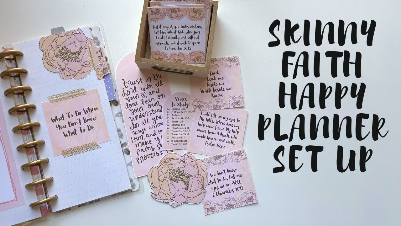 Skinny Faith Happy Planner Set Up | Trust in the Lord Scripture Writing | Creative Faith & Co.