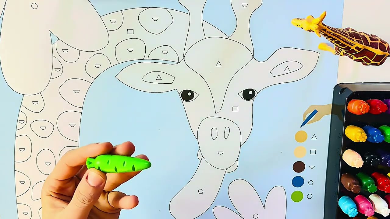Coloring a Cute Giraffe for Kids 🦒 | Fun Learning & Art
