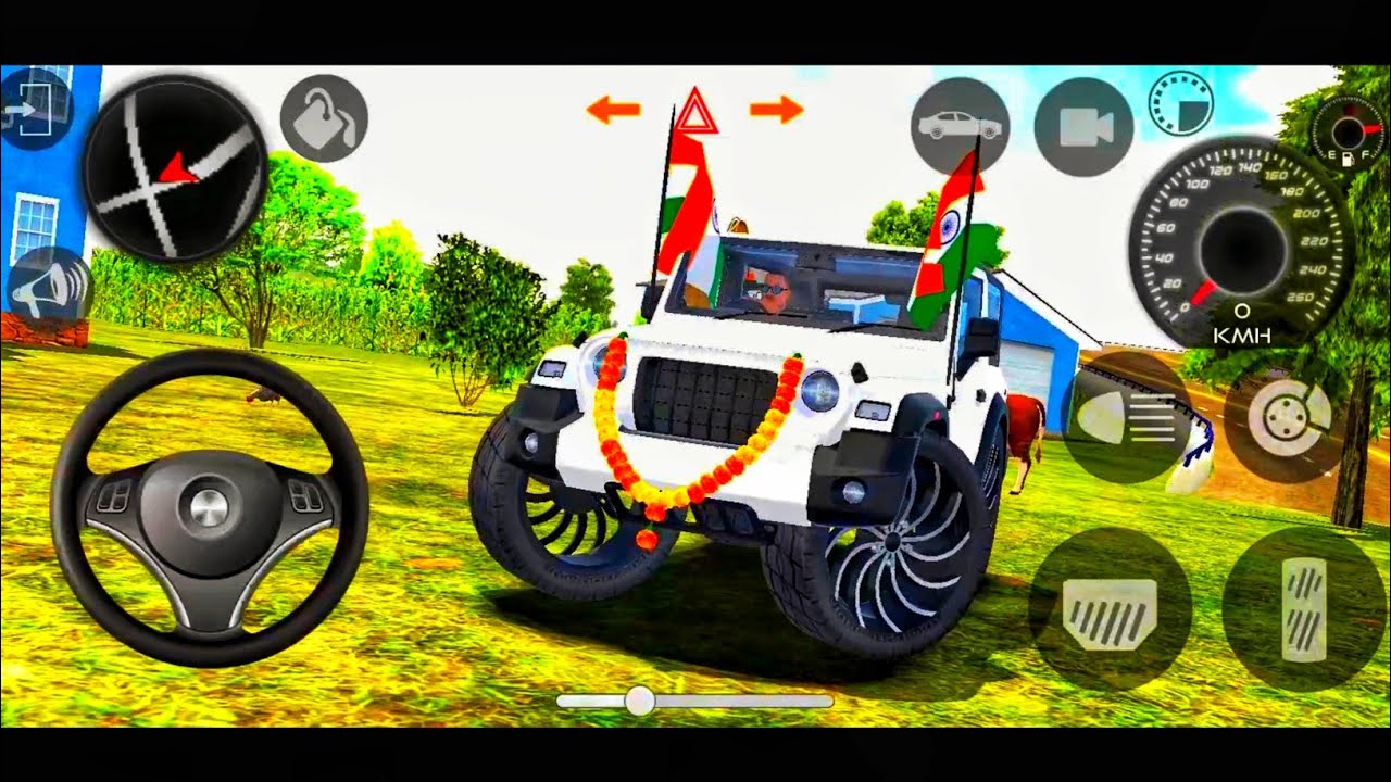 Modified Mahindra Thar😈Games:Indian White Thar (Gadi Wala Games) Car Game Android Game - #2025​