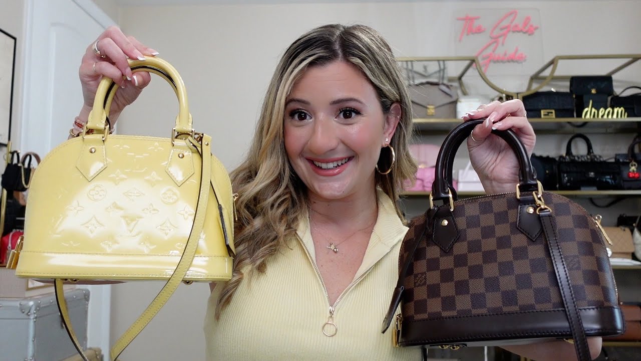 Louis Vuitton Alma BB In-Depth Review Vernis Leather vs Damier Ebene! I am OBSESSED! 💛