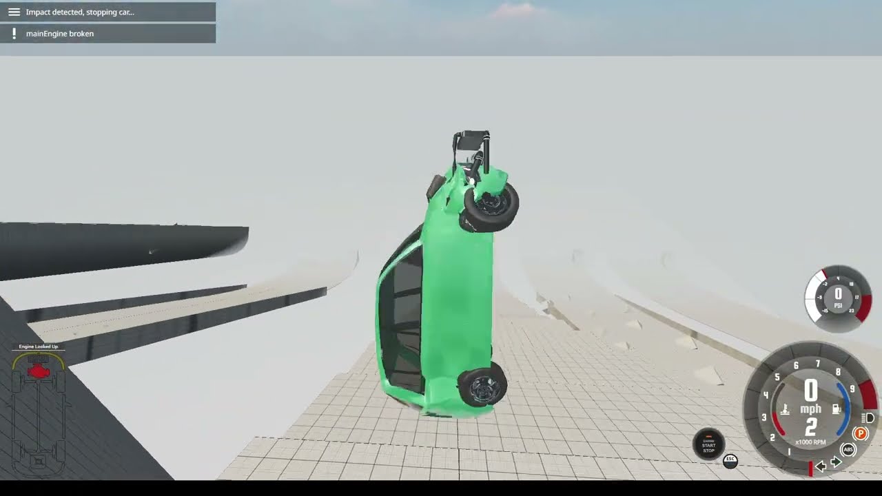 Beam NG Stairs of Death Automation FWD Drag Monster