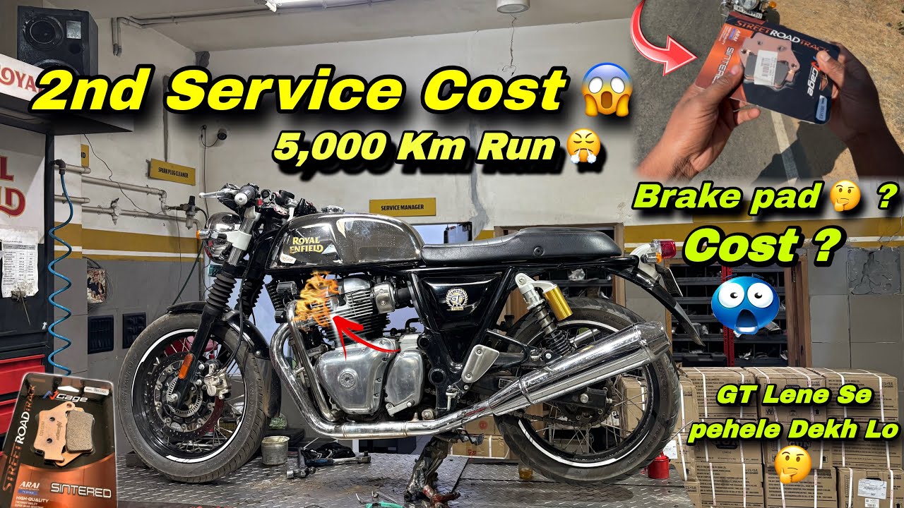 Continental GT650 | Second Service Cost | Brake Pad | After 5000 KM Run | Gt 650 Ka Kharcha |