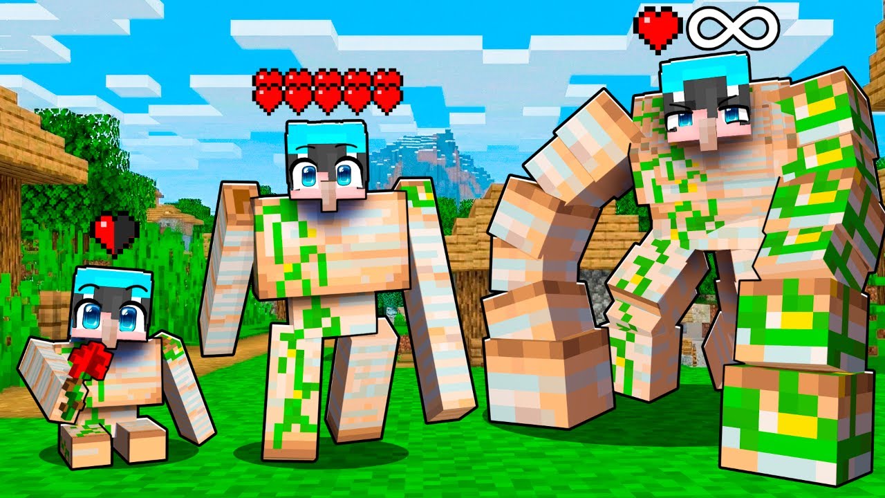 Evolucioné como GOLEM de HIERRO en Minecraft