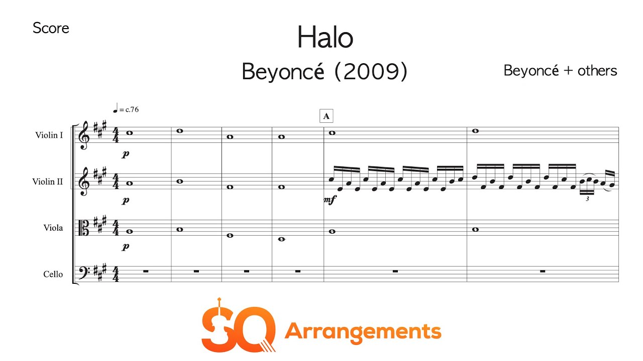 Halo (Beyoncé) - String Quartet Arrangements
