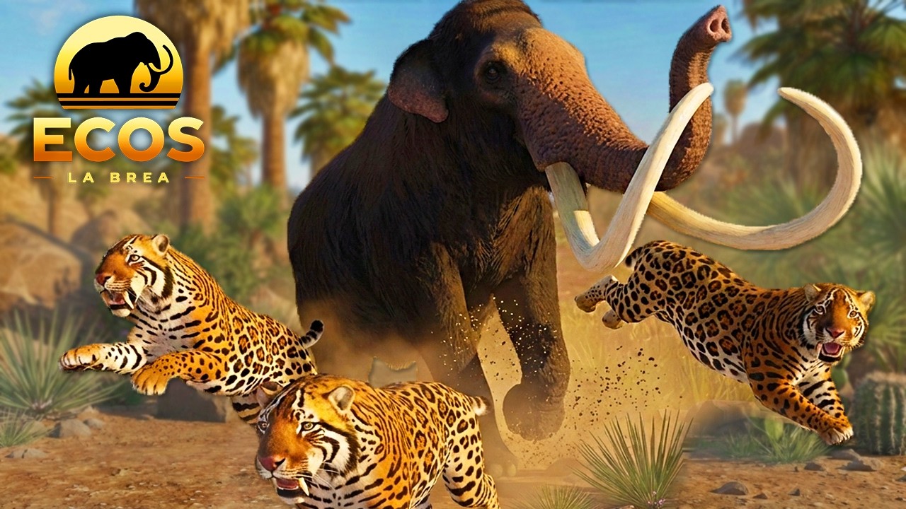 💀PISOTEAMOS OS SMILODONS! SOBREVIVENDO COMO MAMUTE - | ECOS LA BREA | -