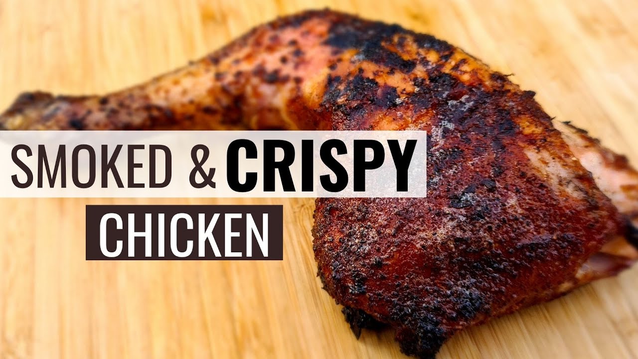 Smoked and Crispy Chicken | Chicken quarters on the offset smoker