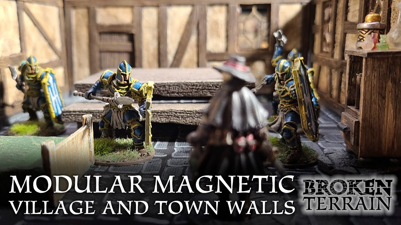 Modular Magnetic Village and Town Walls