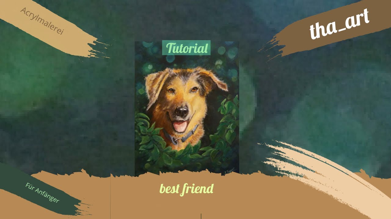 Einfach malen mit Acrylfarben: Hundeportrait