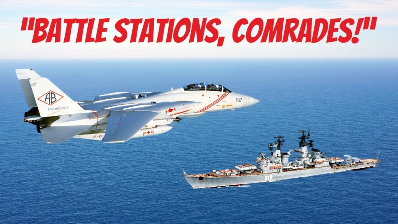 Solo F-14 Tomcat Jumps Russia's Northern Fleet