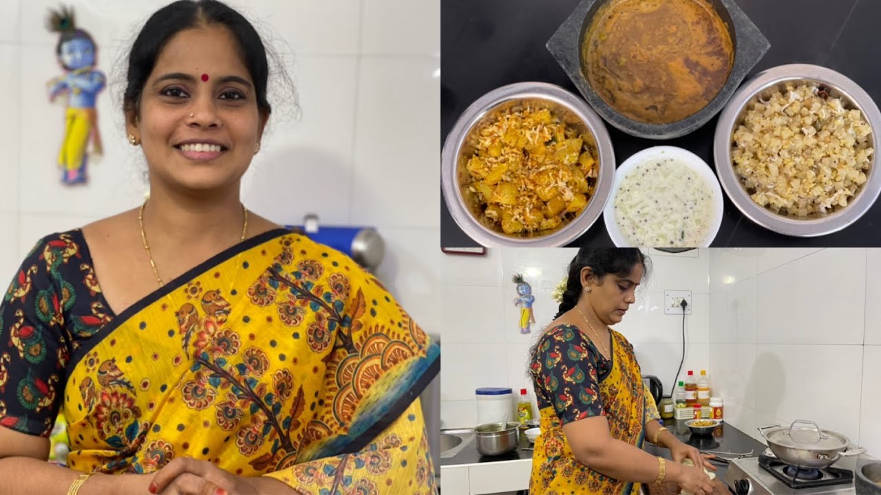 மாதப் பிறப்பு சமையல் | Pacha Sundaikkai milagu Kuzhambu | vazhaikkai curry | Vazhathandu | Pachadi