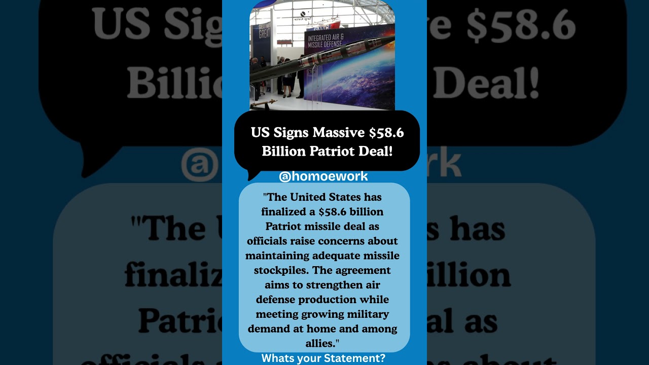 US Signs Massive $58 6 Billion Patriot Deal! #breakingnews #trendingnow #trump #unitedstates