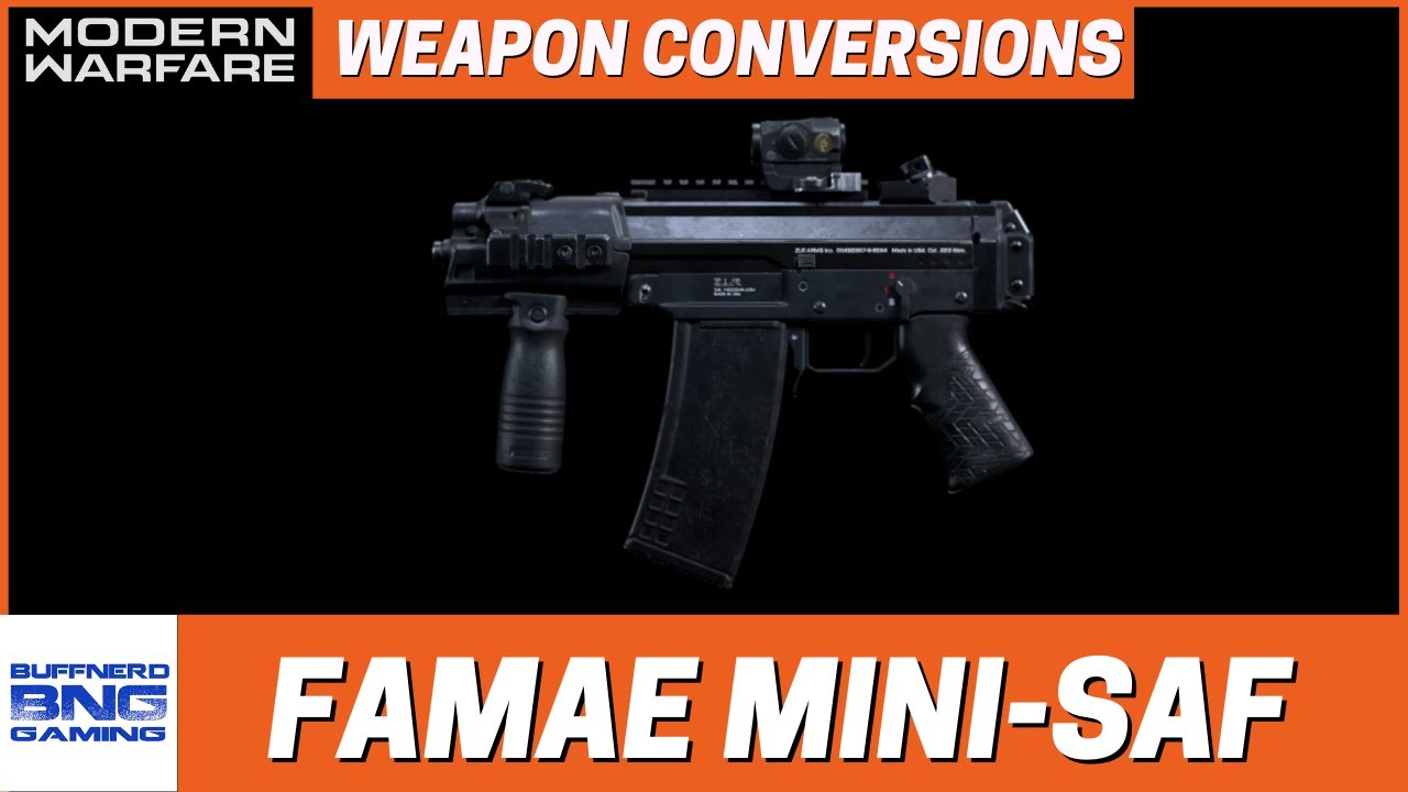 FAMAE Mini-SAF Weapon Conversions - Call Of Duty Modern Warfare