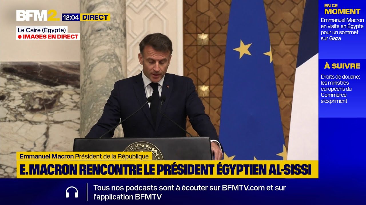 🟡 Suivez en direct la rencontre entre Emmanuel Macron et le président égyptien al-Sissi au Caire