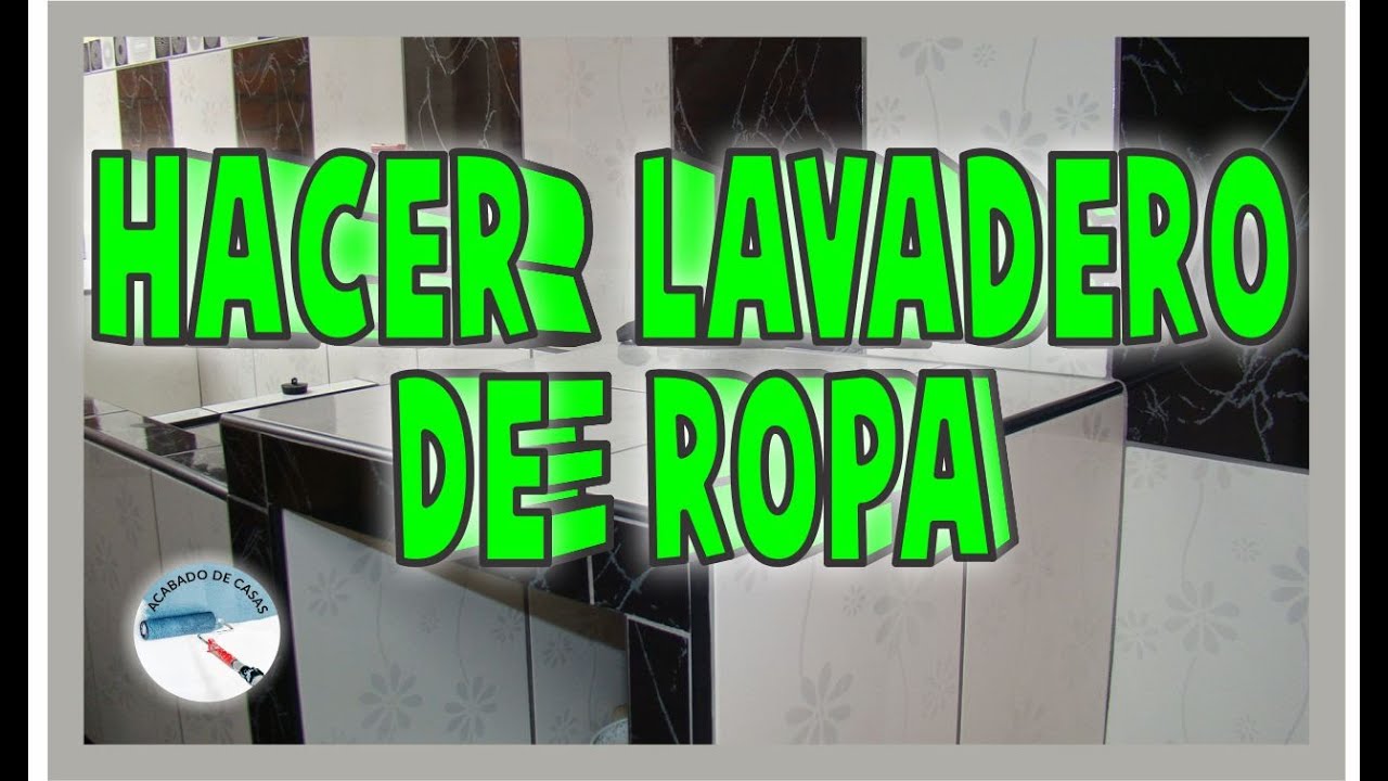 CÓMO hacer LAVADERO DE ROPA de una SOLA POZA con acabados de CERÁMICAS FÁCIL 👍