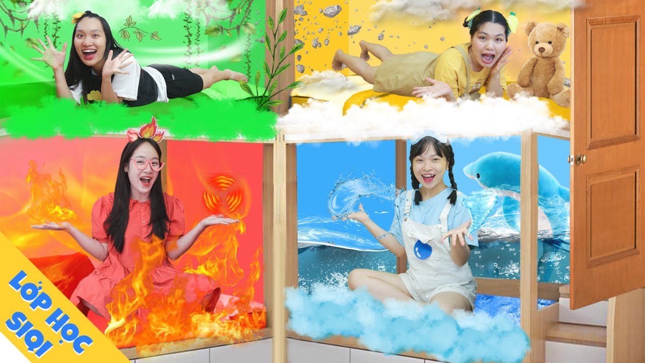 TRANG TRÍ CĂN PHÒNG BÍ MẬT 4 NGUYÊN TỐ “Đất, nước, lửa, khí”- 24h bị nhốt trong căn phòng kỳ quái?!!