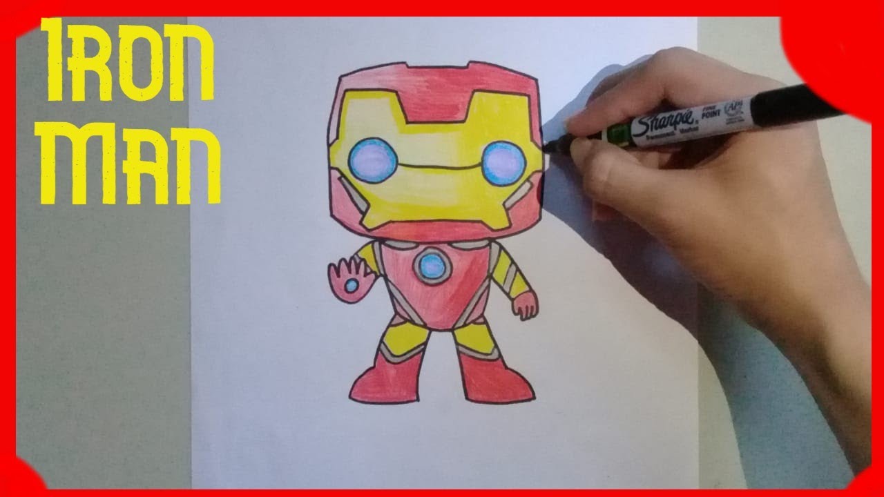 Cómo DIBUJAR a IRON MAN FUNKO POP fácil paso a paso