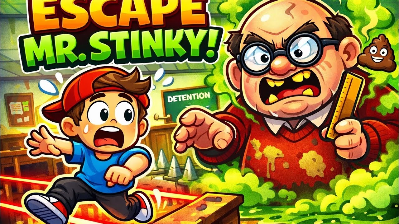 ESCAPE MR. STINKY DETENTION! 😱💩 | FUNNY OBBY Gameplay with the #EscapeMrStinky #obby #RobloxObby