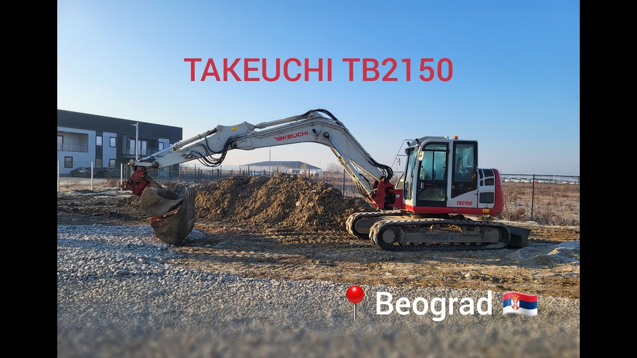 Utovar zemlje sa Takeuchi TB 2150 bagerom od 15 t (4k)
