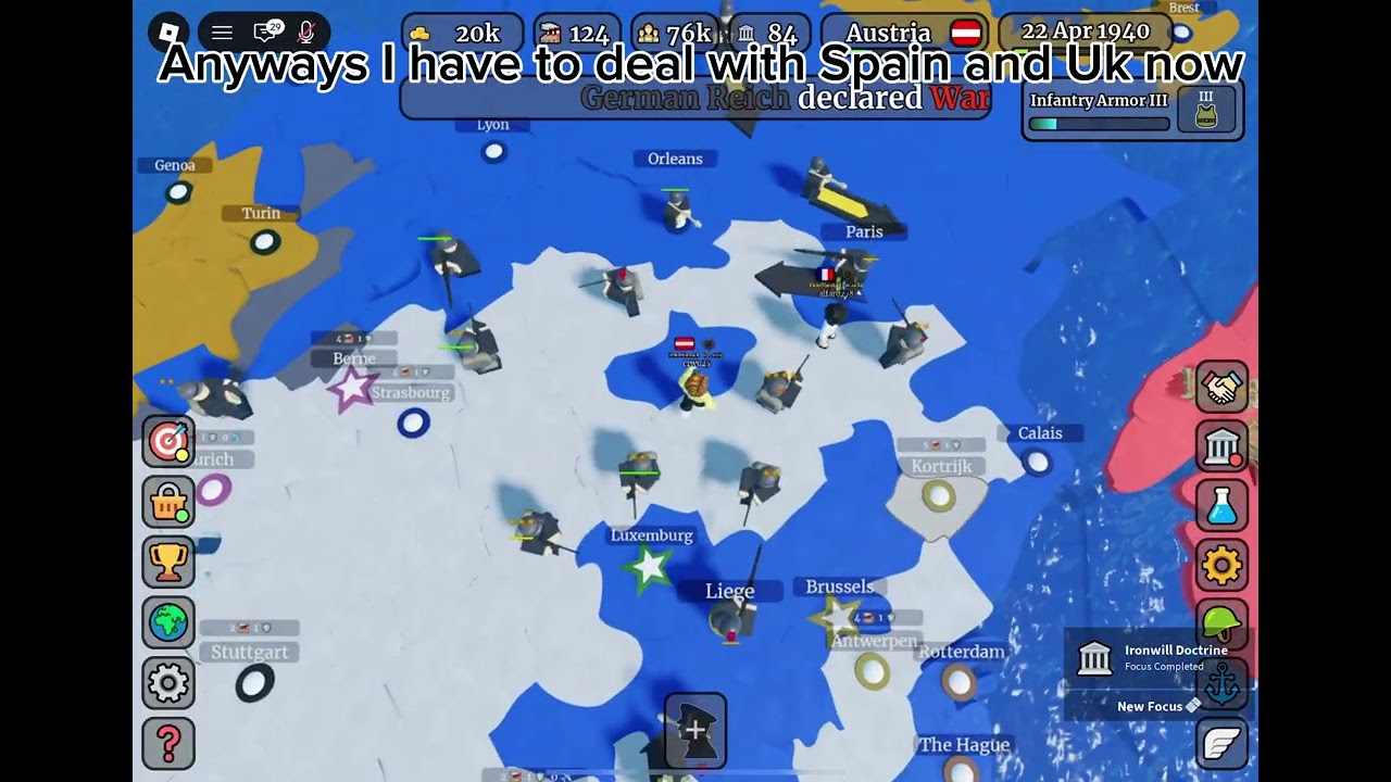 Making Austria Hungary with my friend until someone interrupted 