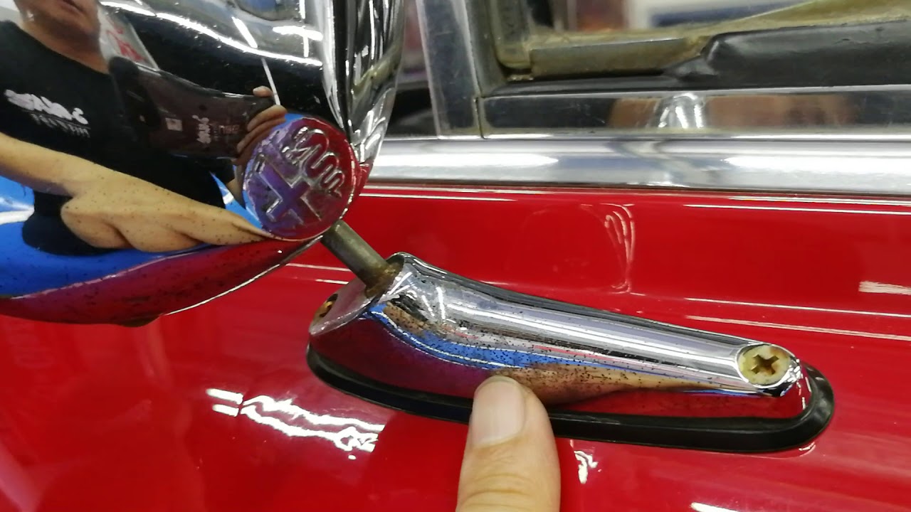 Jglaze 3m crystalline | detailing ลบคราบสนิมบน กระจก มอง ข้าง Alfa Romeo 105