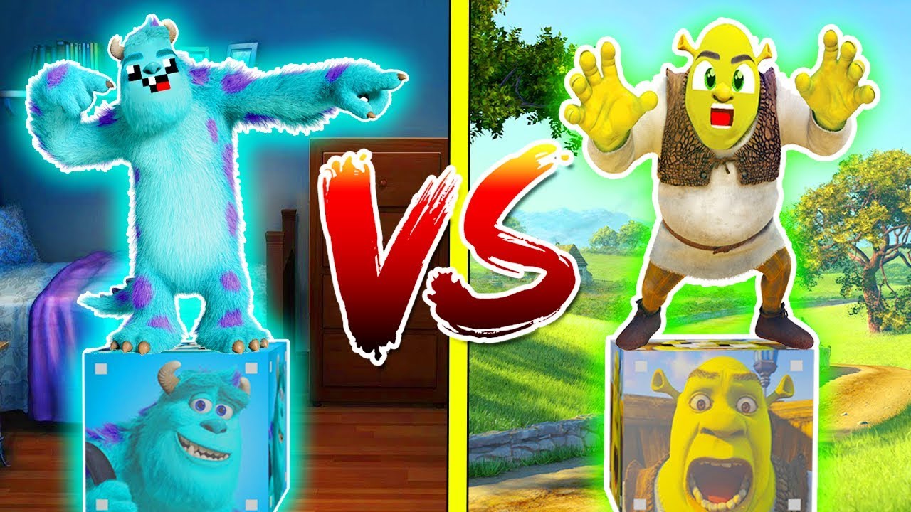 САЛЛИ ЛАКИ БЛОК VS ШРЕКА ЛАКИ БЛОК! НУБ ПРОТИВ ПРО! ВЫЖИТЬ НА 1 БЛОКЕ! #97
