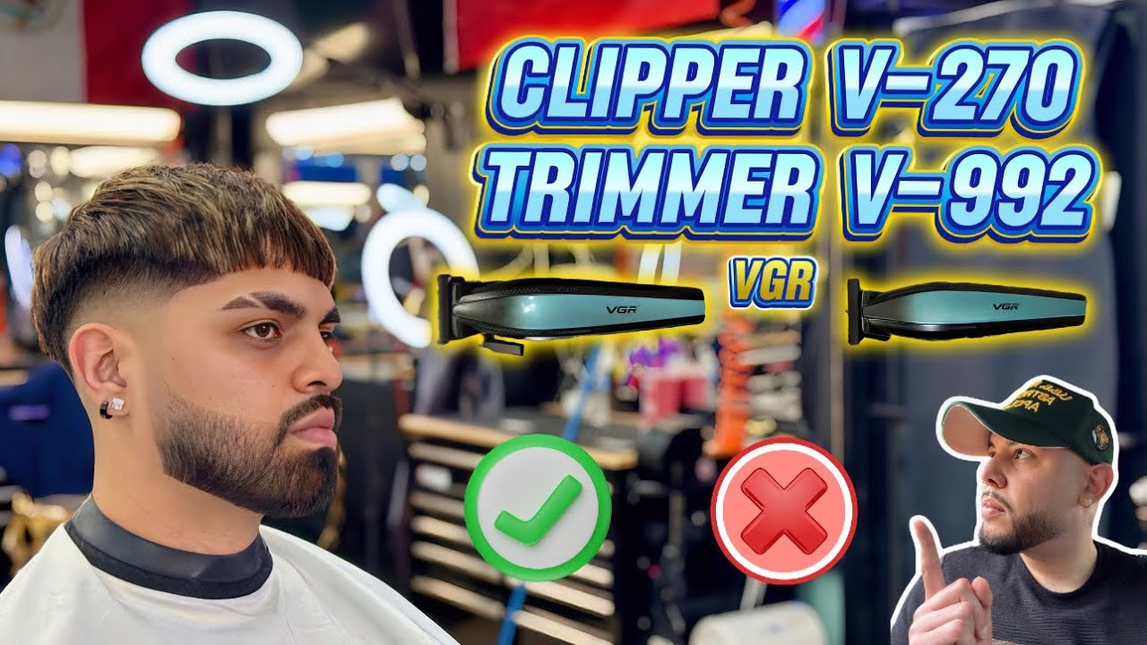 VGR V-270 clipper V-992 trimmer Corte de cabello con el combo 🔥