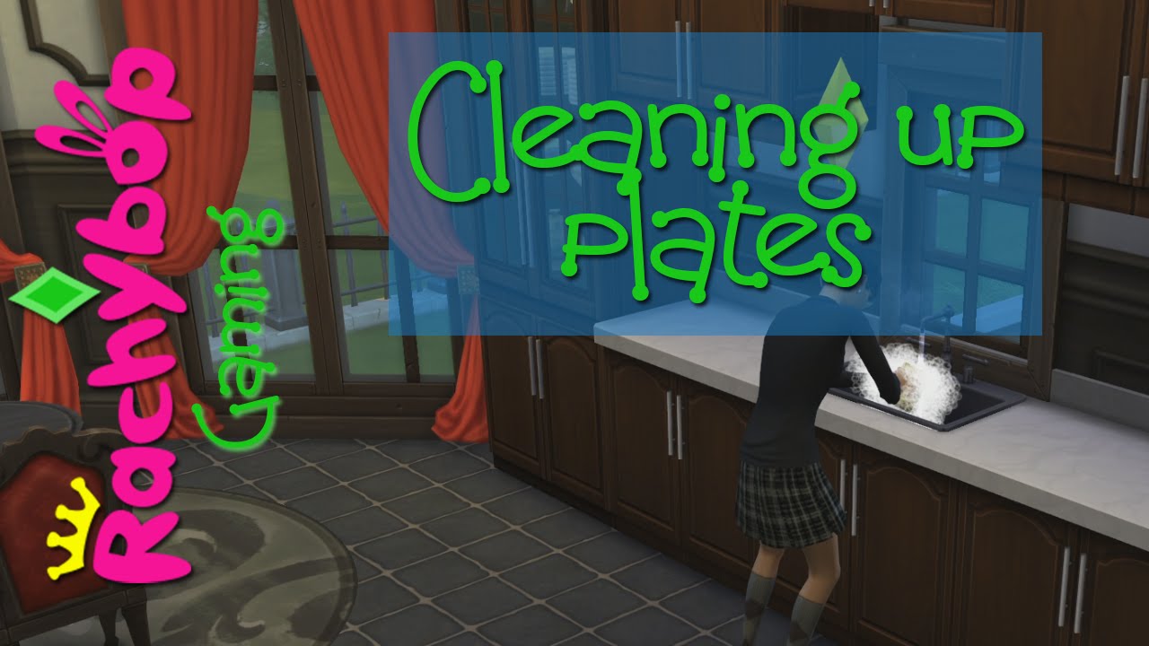 The Sims 4 exclusive gameplay: Cleaning up plates [12/24] | Rachybop