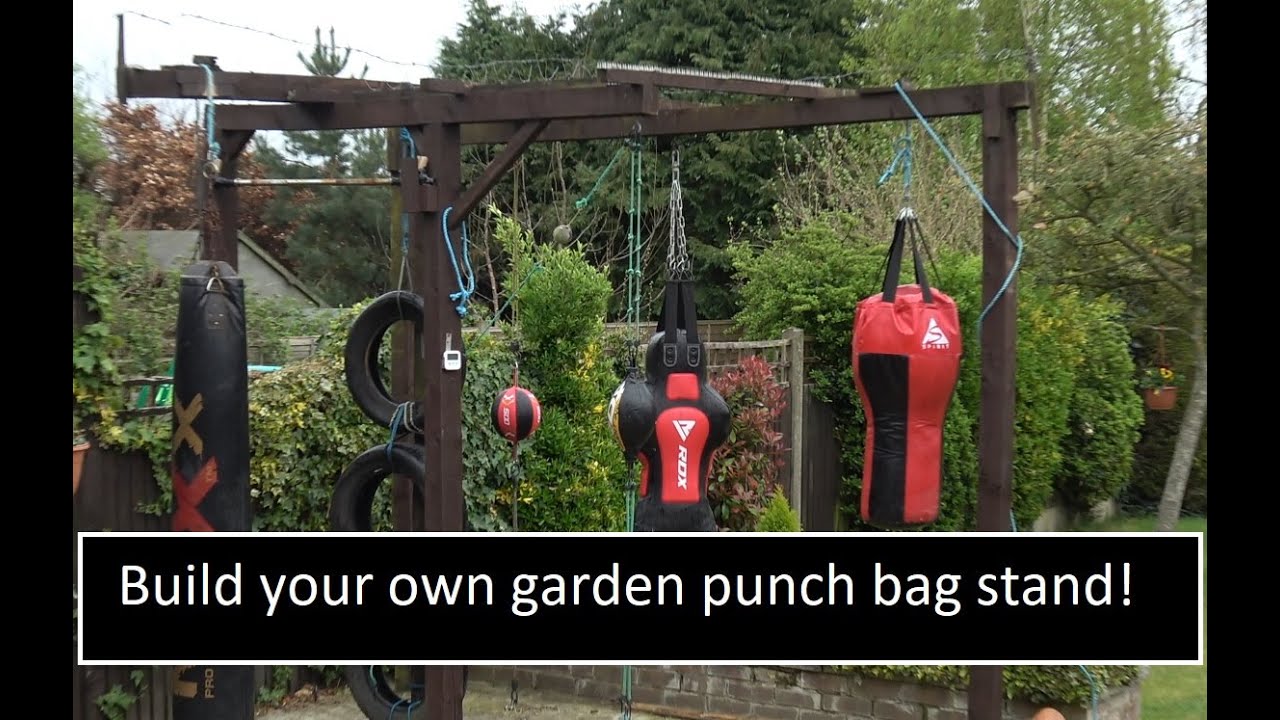 Build your own garden punch bag stand - Cheap and easy!