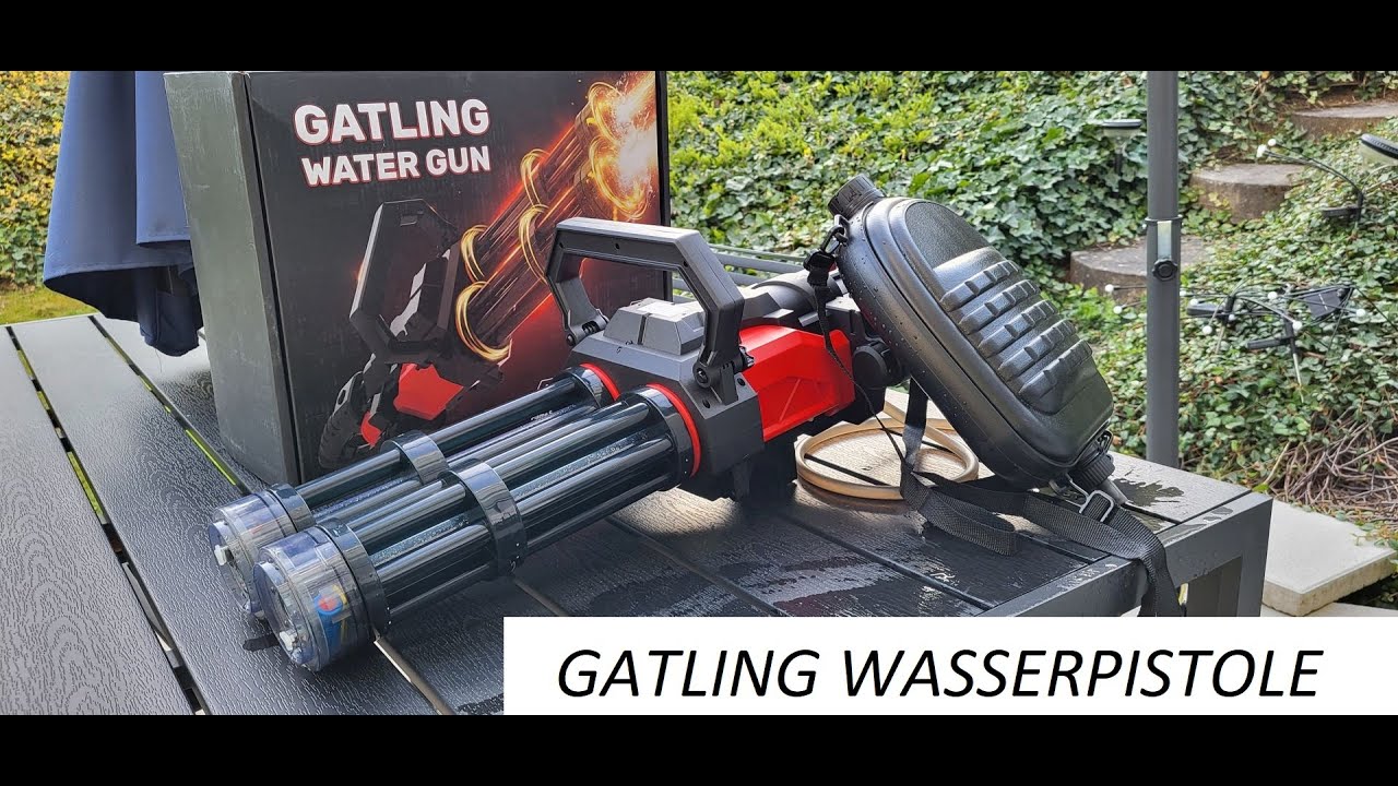 GATLING WASSERPISTOLE FÜR 100 EURO [Vorstellung + Reichweitentest | dertestmichel]