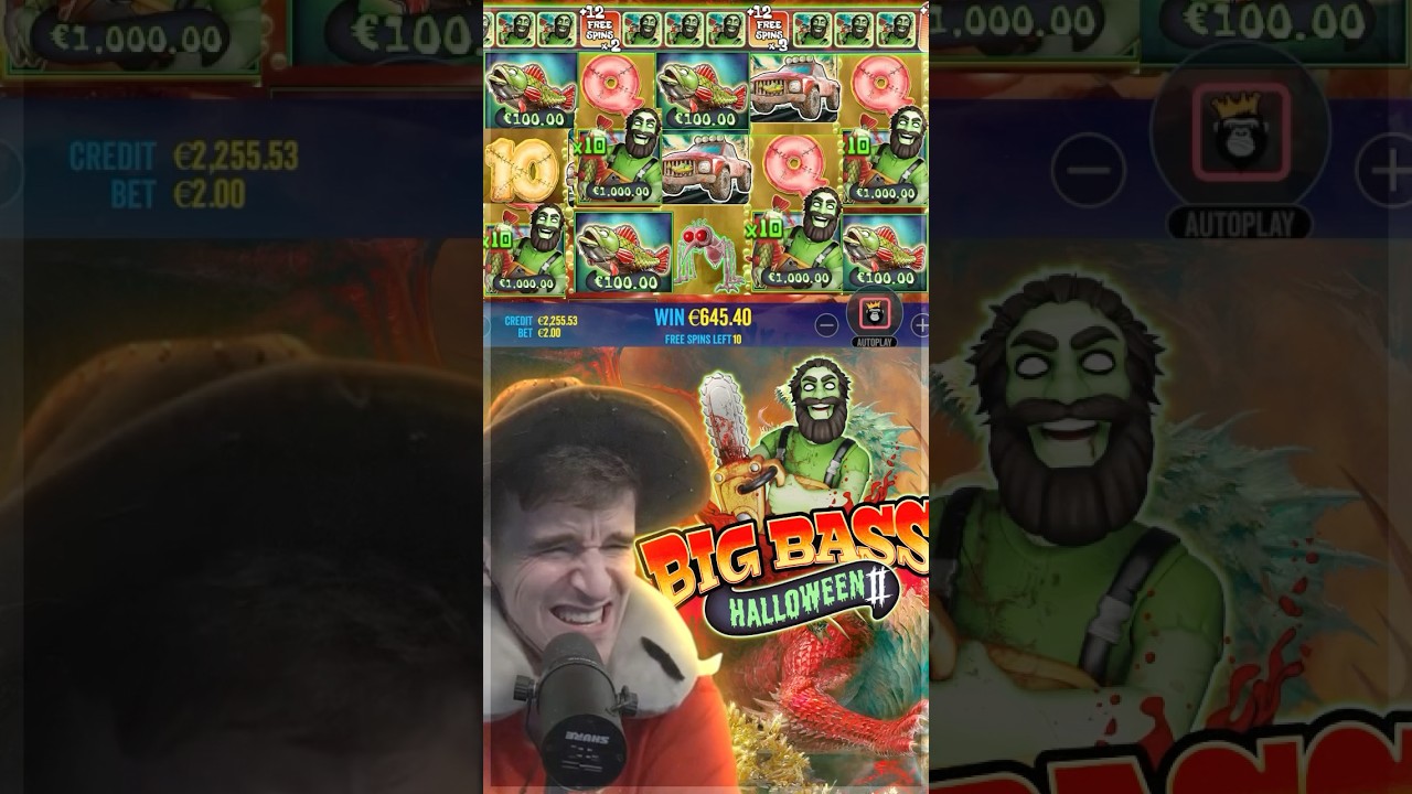BIG BASS HALLOWEEN 2 X10 INSANE HUGE WIN 🔥🤑 ! CRAZYDOMME HIGHLIGHTS 