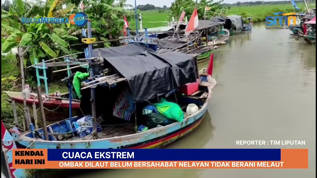 Cuaca Ekstrem, Ombak di Laut Belum Bersahabat Menjadikan Nelayan Tidak Berani Melaut