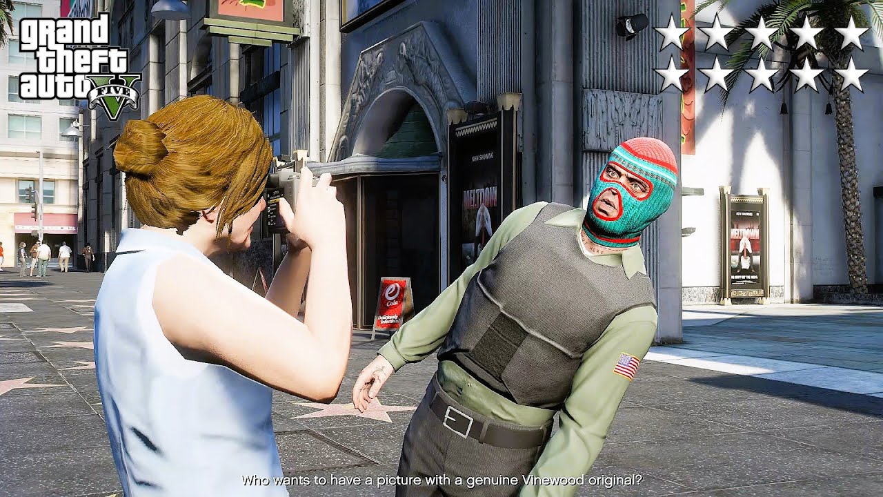 GTA 5 - Michael and Trevor's TEN STAR COP BATTLE AT THE PENRIS BUILDING