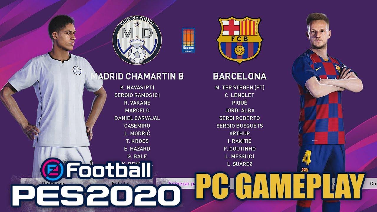 PES 2020 - BARCELONA vs REAL MADRID - PC GAMEPLAY