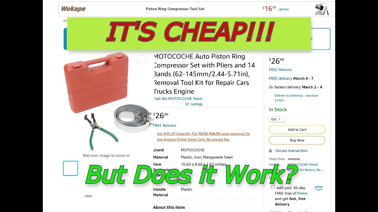 Amazon Ring Compressor Tool MotoCoche It's Cheap, But is it Good?