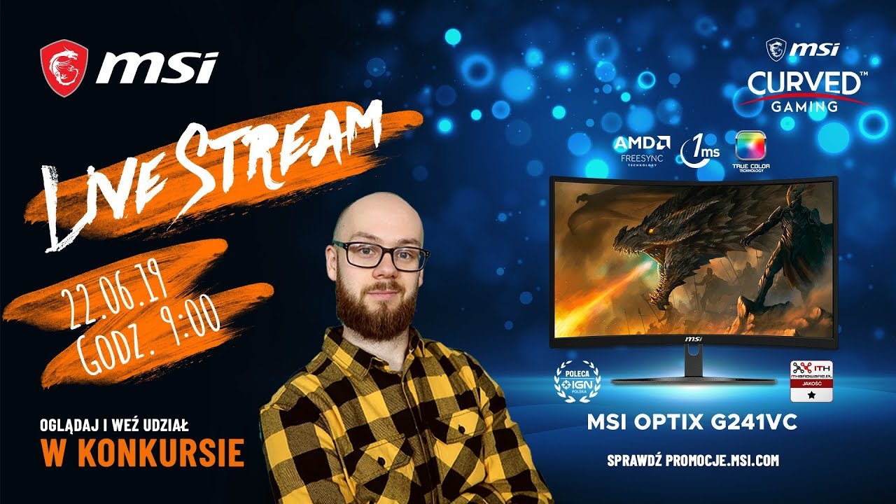 Admiros prezentuje monitor MSI G241VC | MSI Livestream