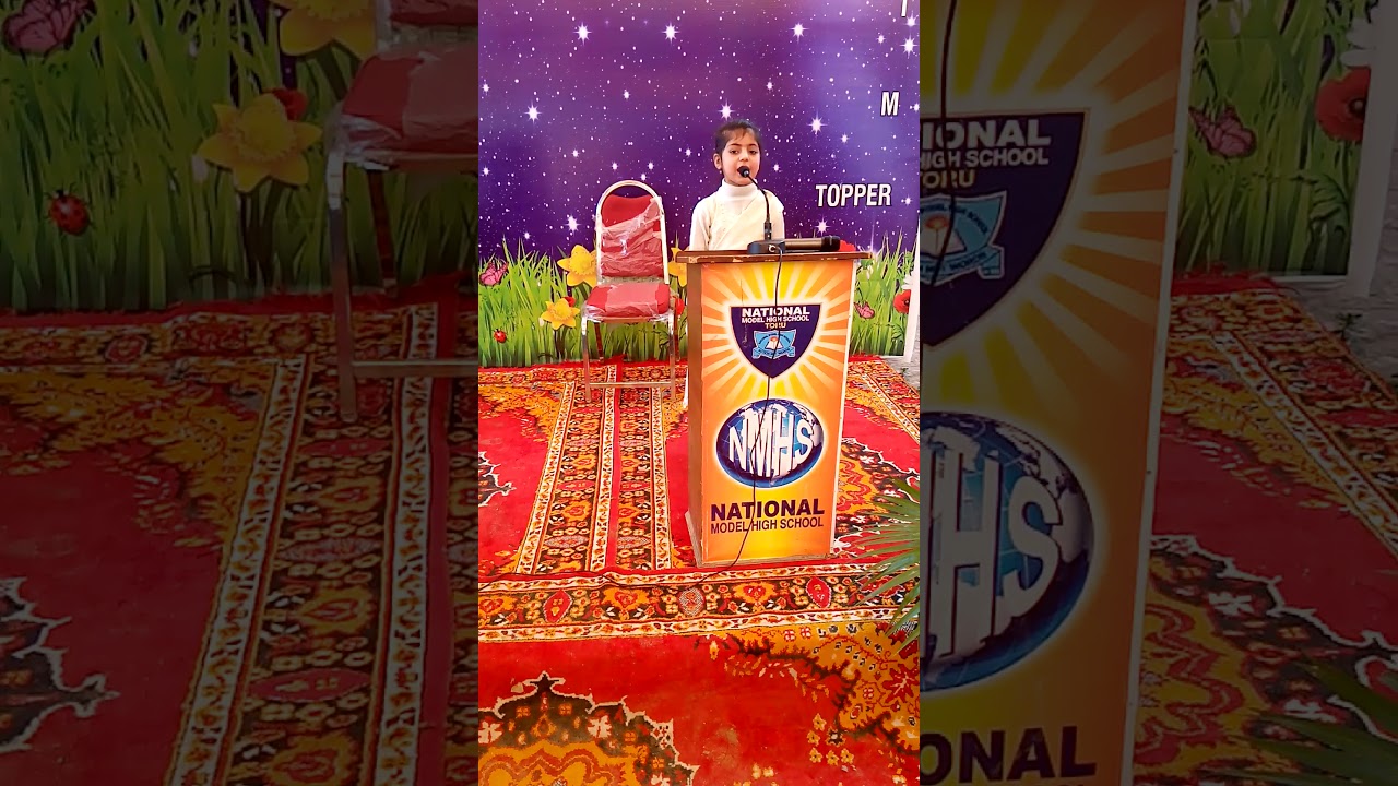 Speech education by a girl National model school toru