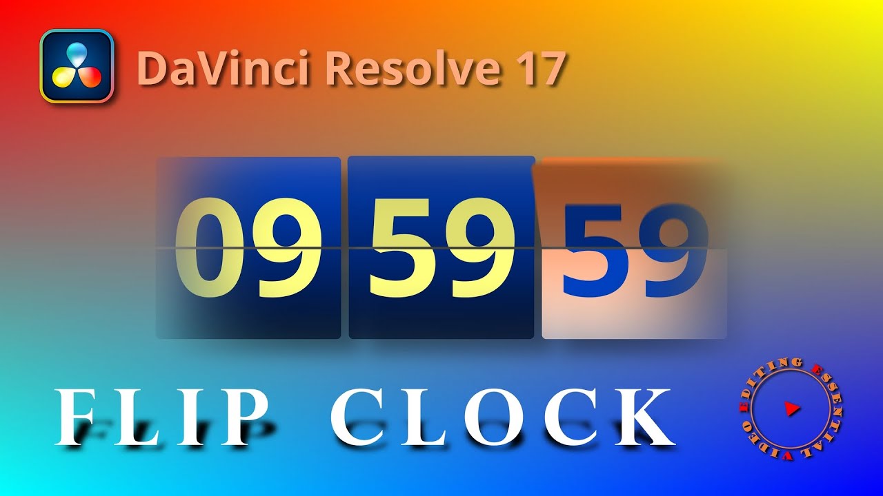 Create Flip Clock and Countdown Timer with Fusion in DaVinci Resolve 17